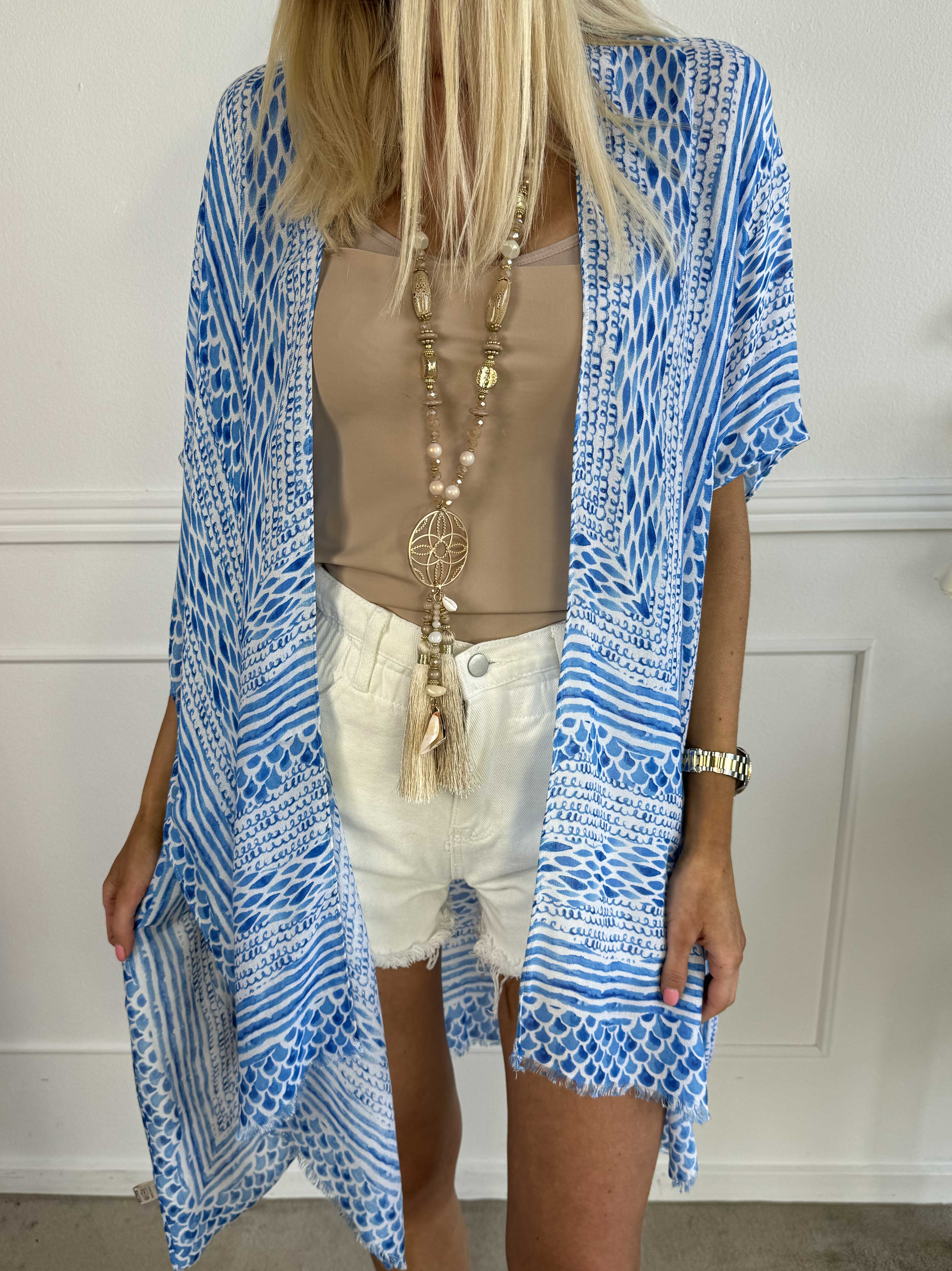 Alexandrine snake - Lätt och luftig kimono i bomull